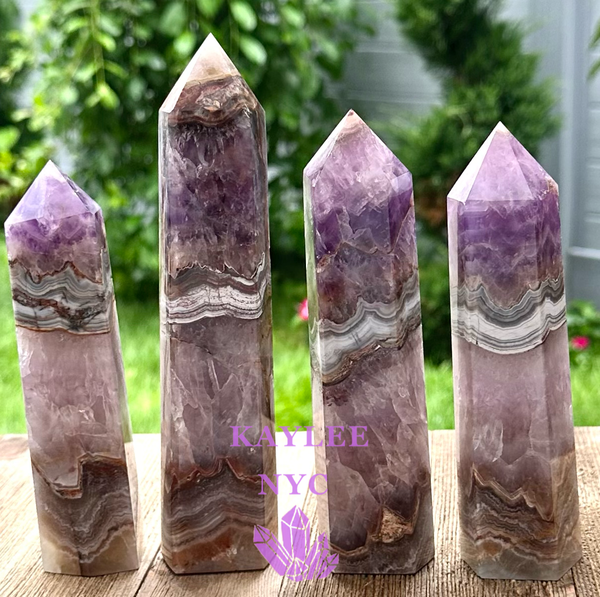 Amethyst Lace Agate Tower