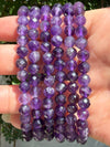 6mm Faceted Amethyst Bracelet