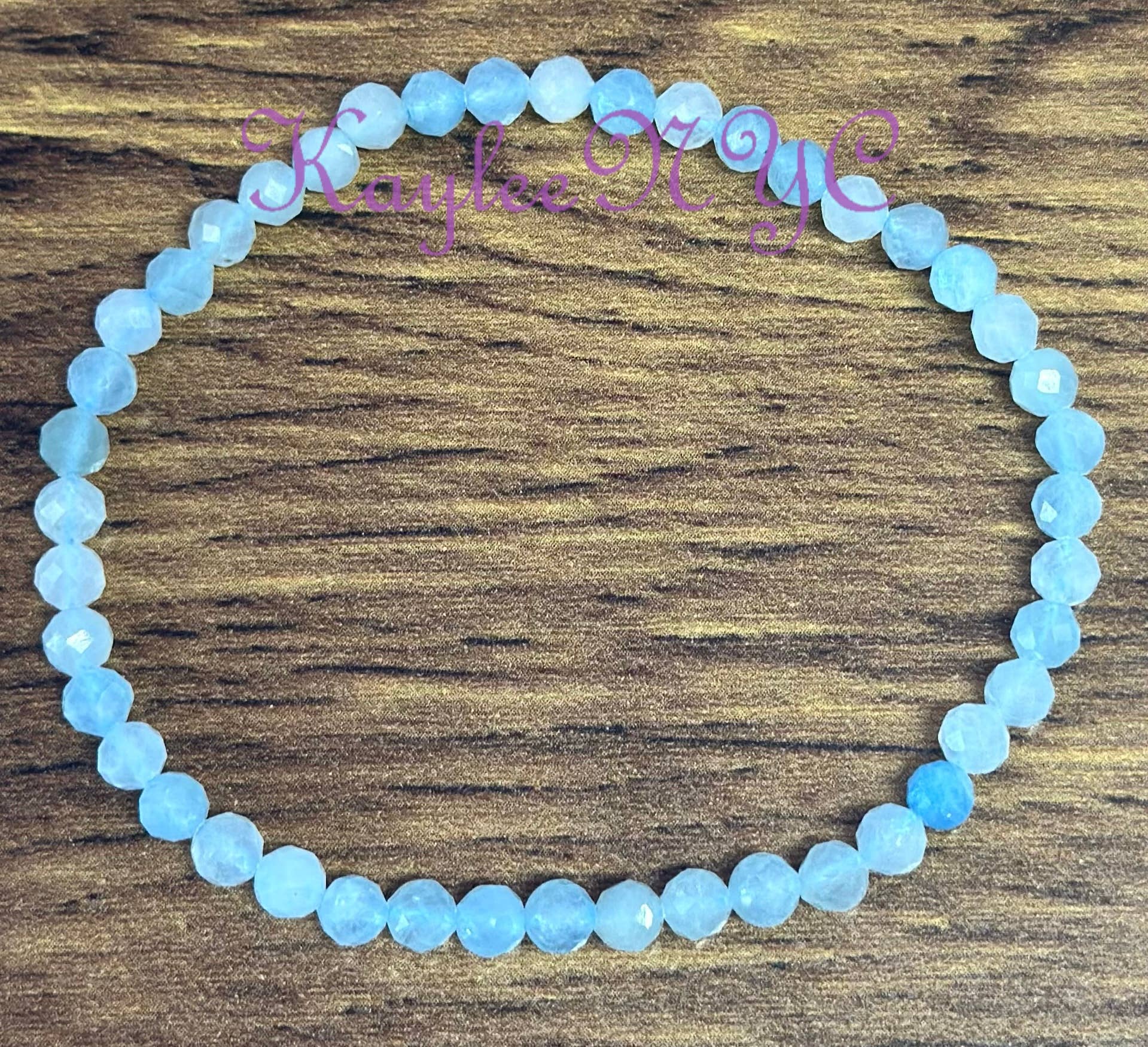 Aquamarine Faceted Bracelet