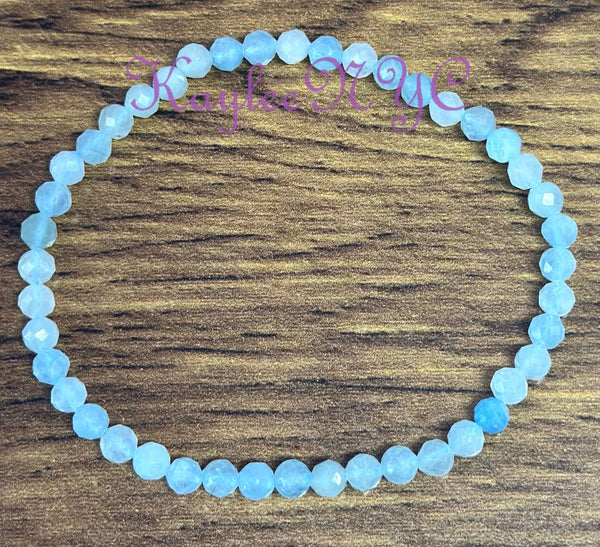 Aquamarine Faceted Bracelet