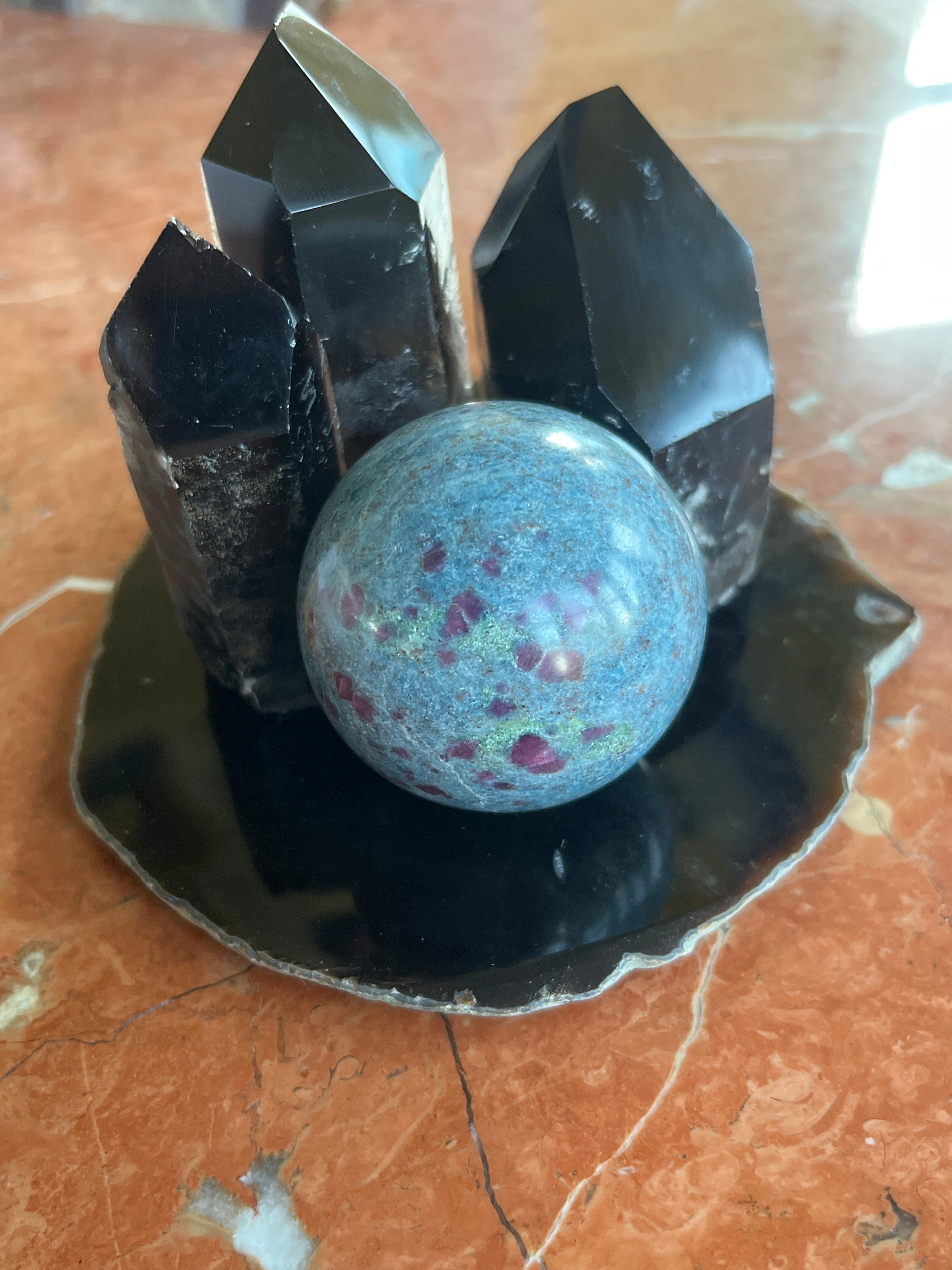 Ruby Kyanite Sphere