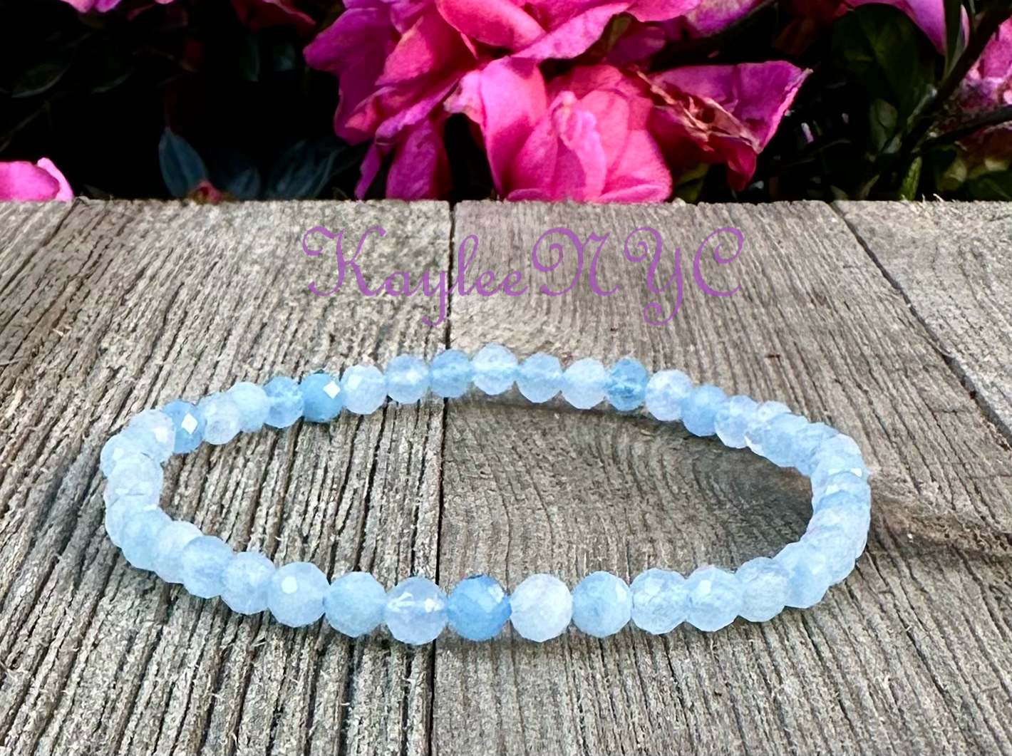 Aquamarine Faceted Bracelet