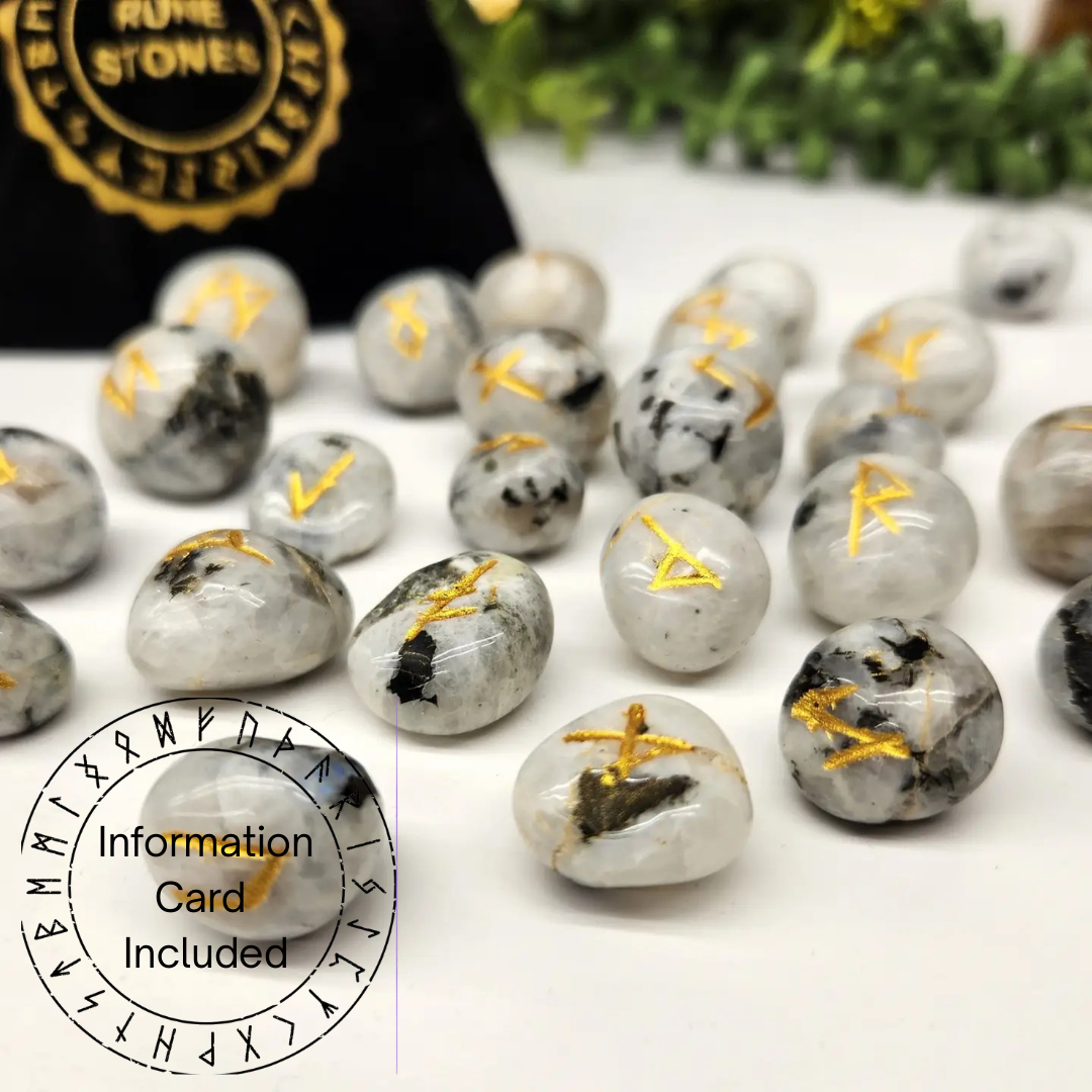 Rainbow Moonstone Rune Set