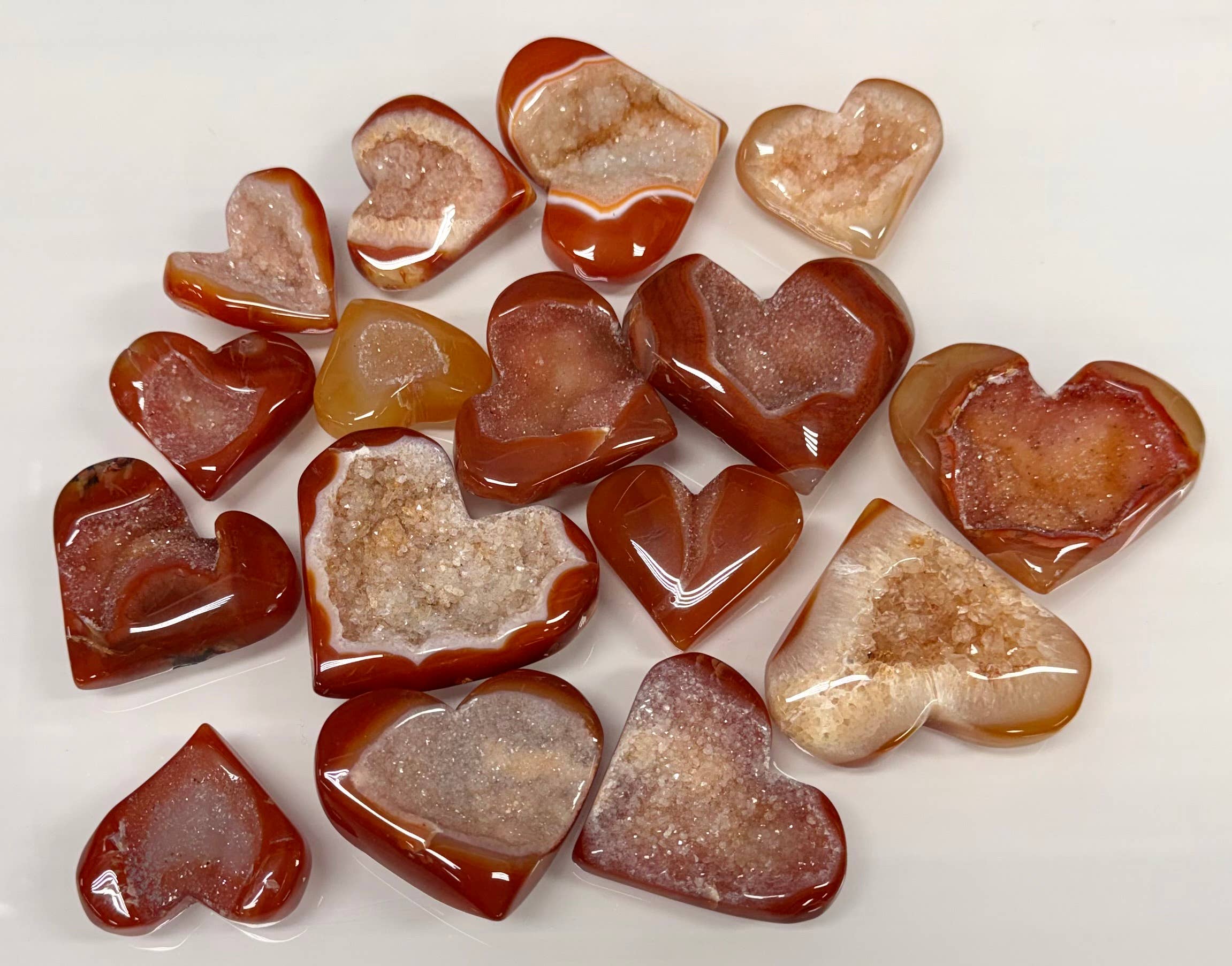 Druzy Carnelian Heart