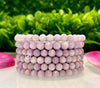 Natural Kunzite 6mm 7.5” Crystal Healing Stretch Bracelet