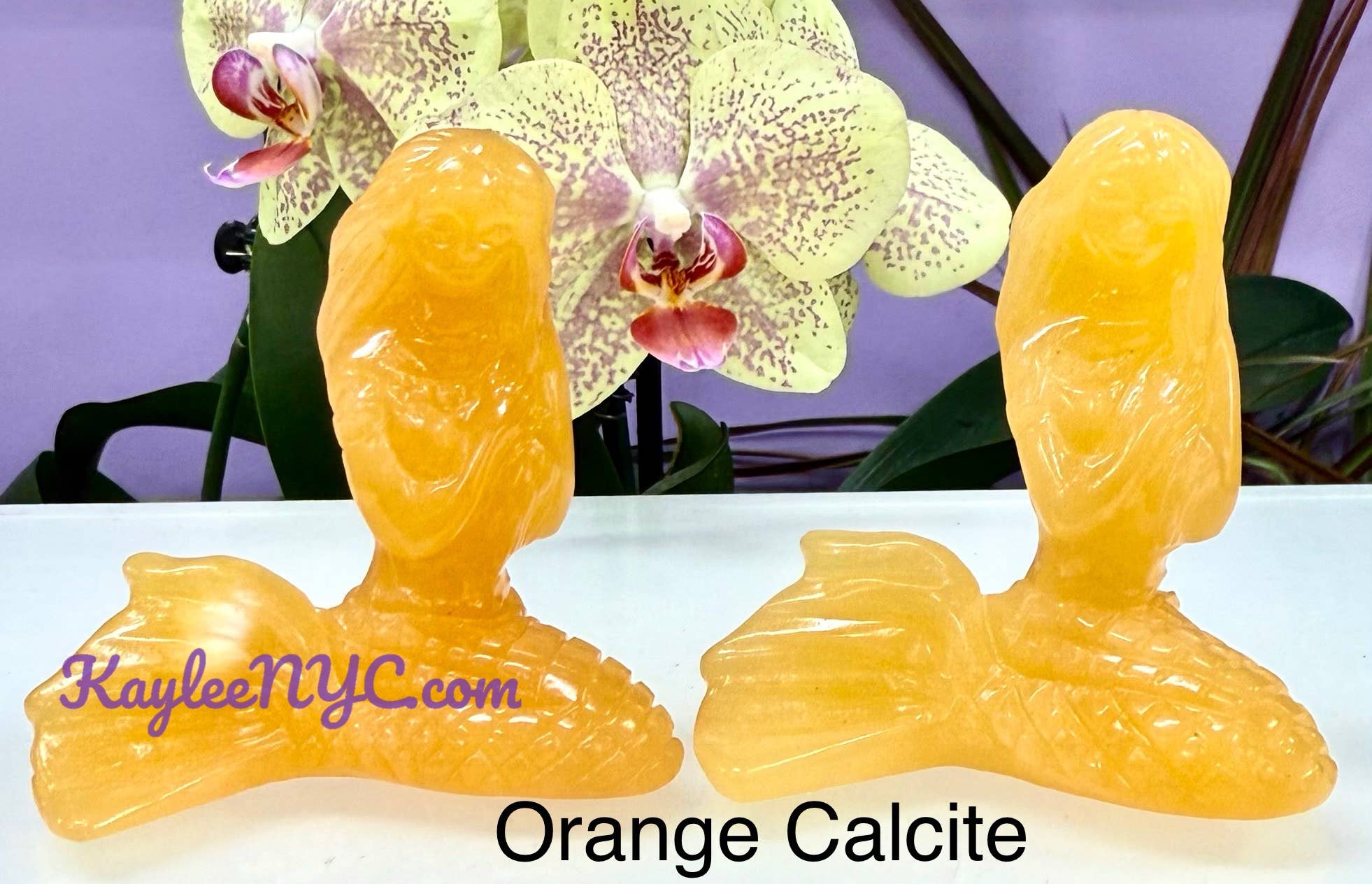 Pink Opal or Orange Calcite Mermaid
