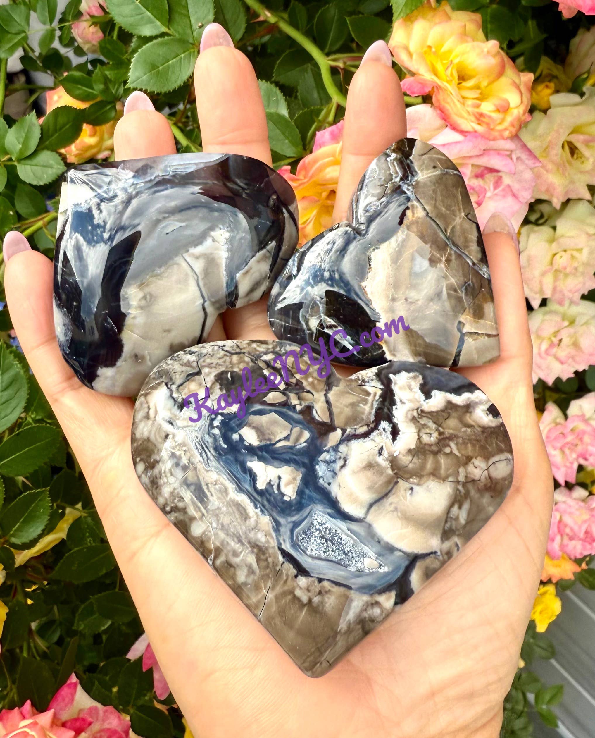 Volcano Agate Heart