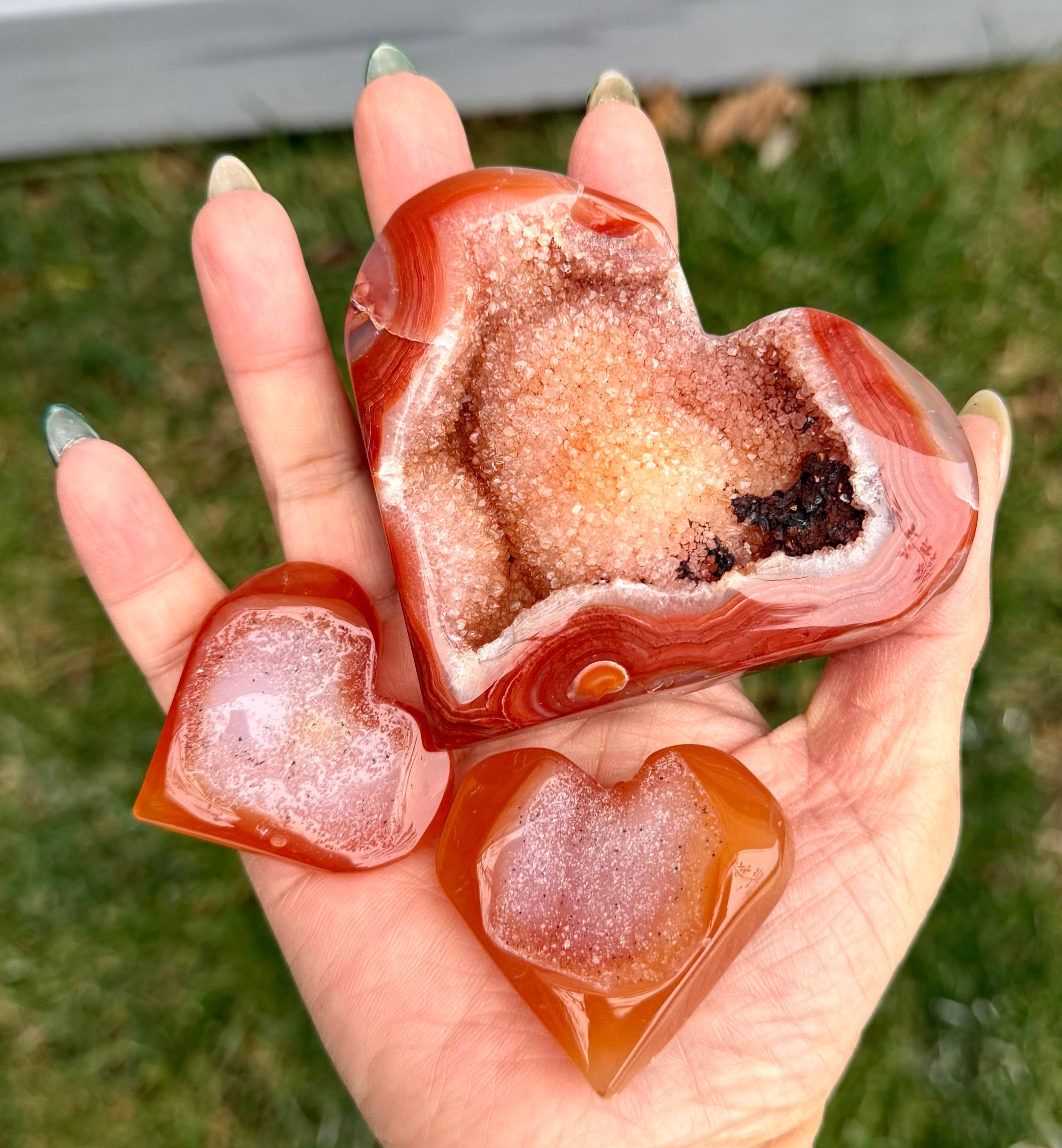 Druzy Carnelian Heart