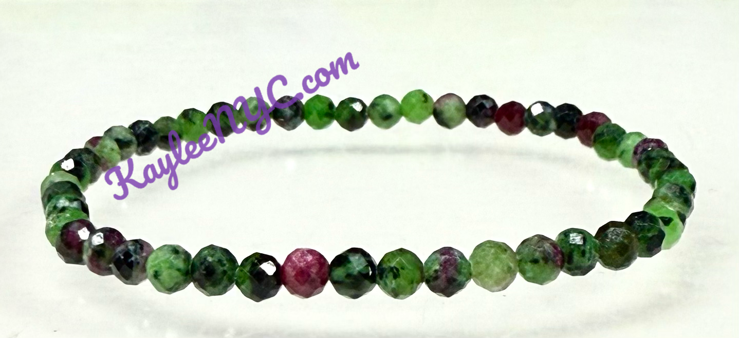Faceted Ruby Zoisite Bracelet