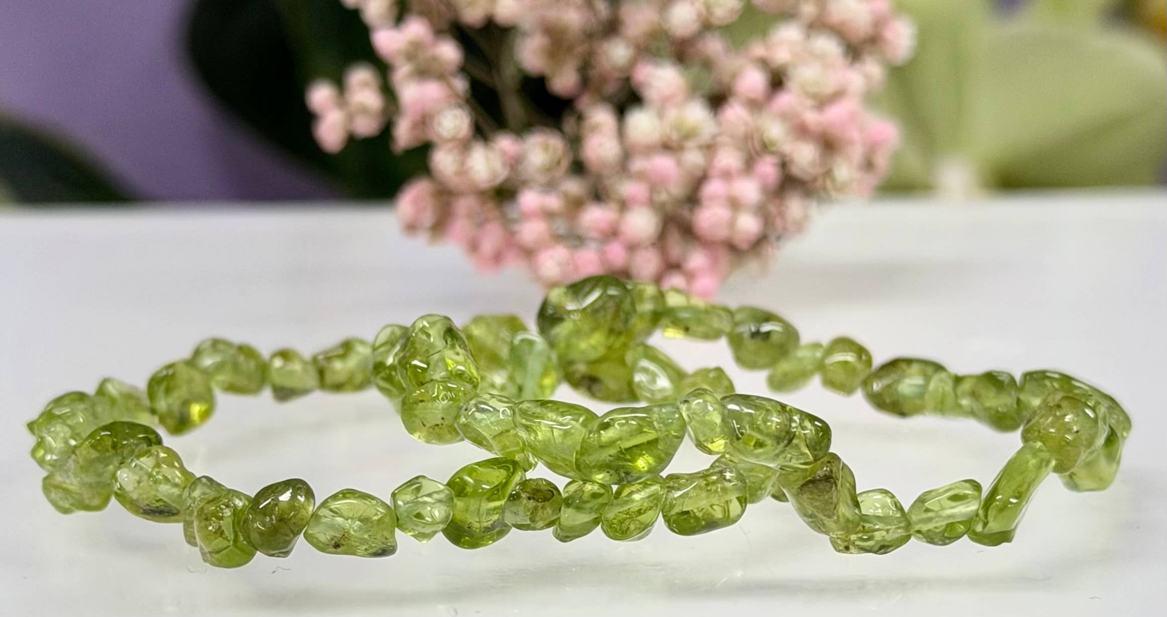 5mm Peridot Tumble Bracelet