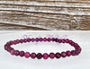 Ruby Faceted 4mm Bracelet