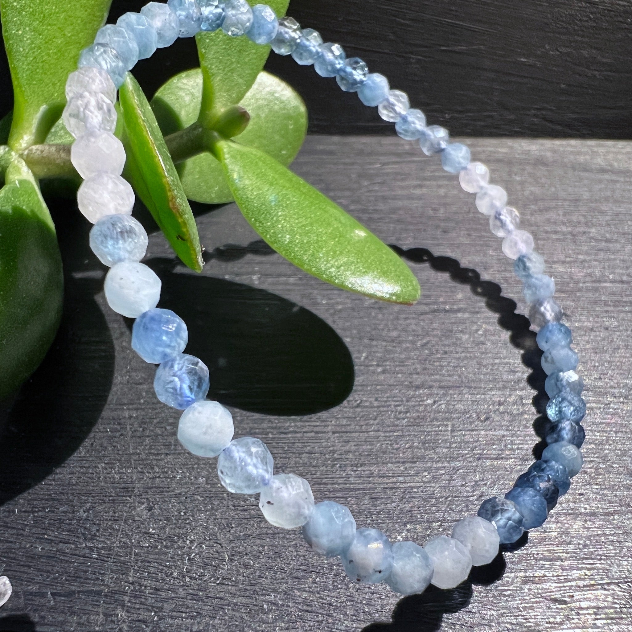 Aquamarine Faceted Bracelet