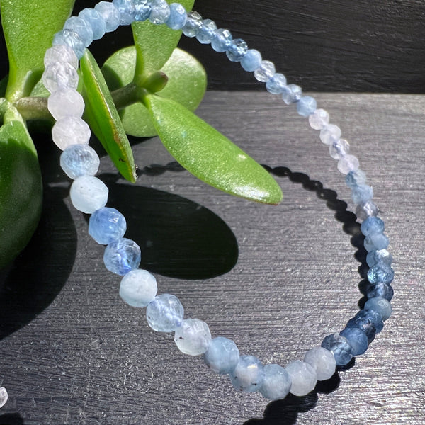 Aquamarine Faceted Bracelet