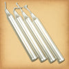 Four pearly white chime candles
