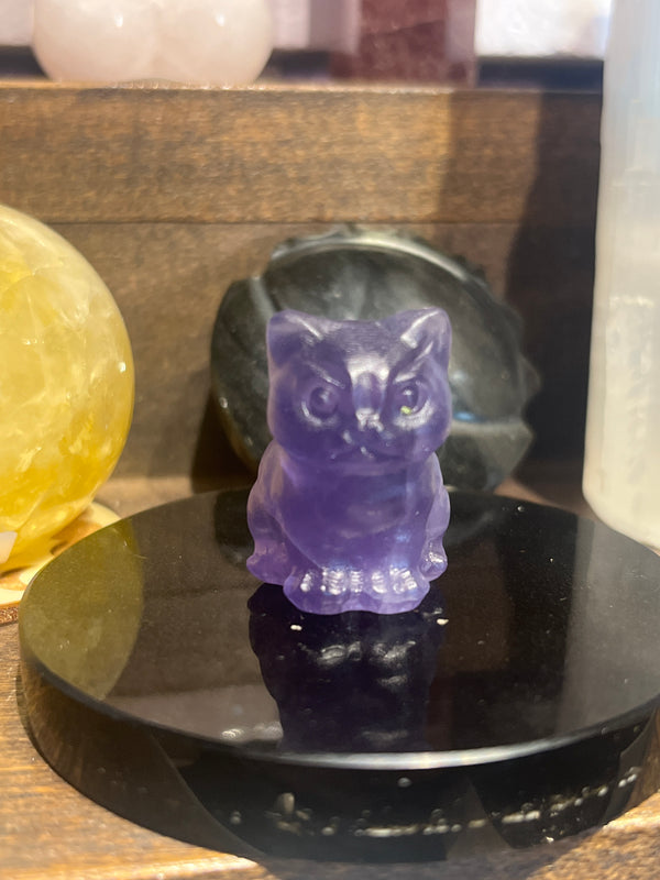 Crystal Cat Carving