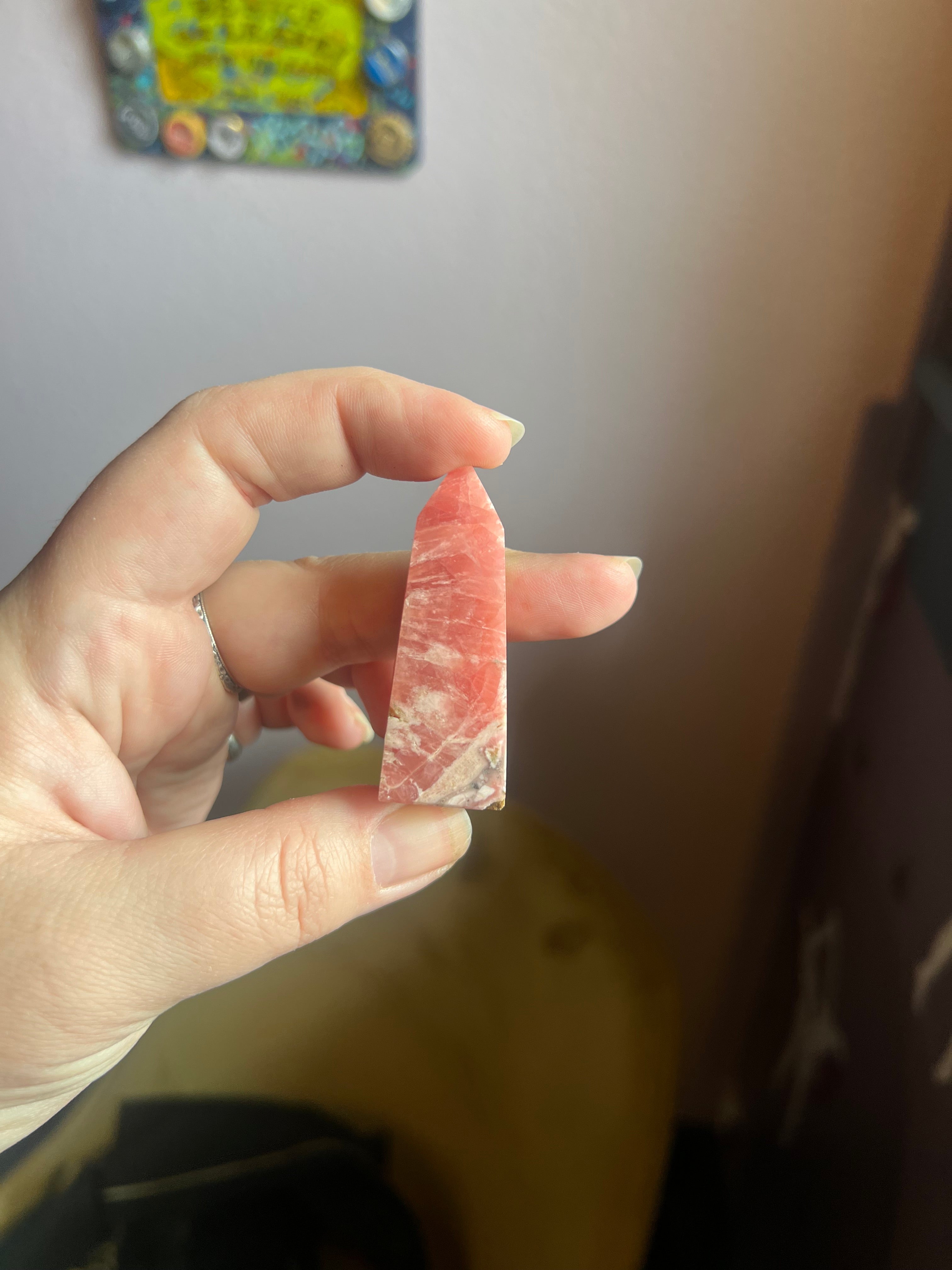 Natural Rhodochrosite Obelisk