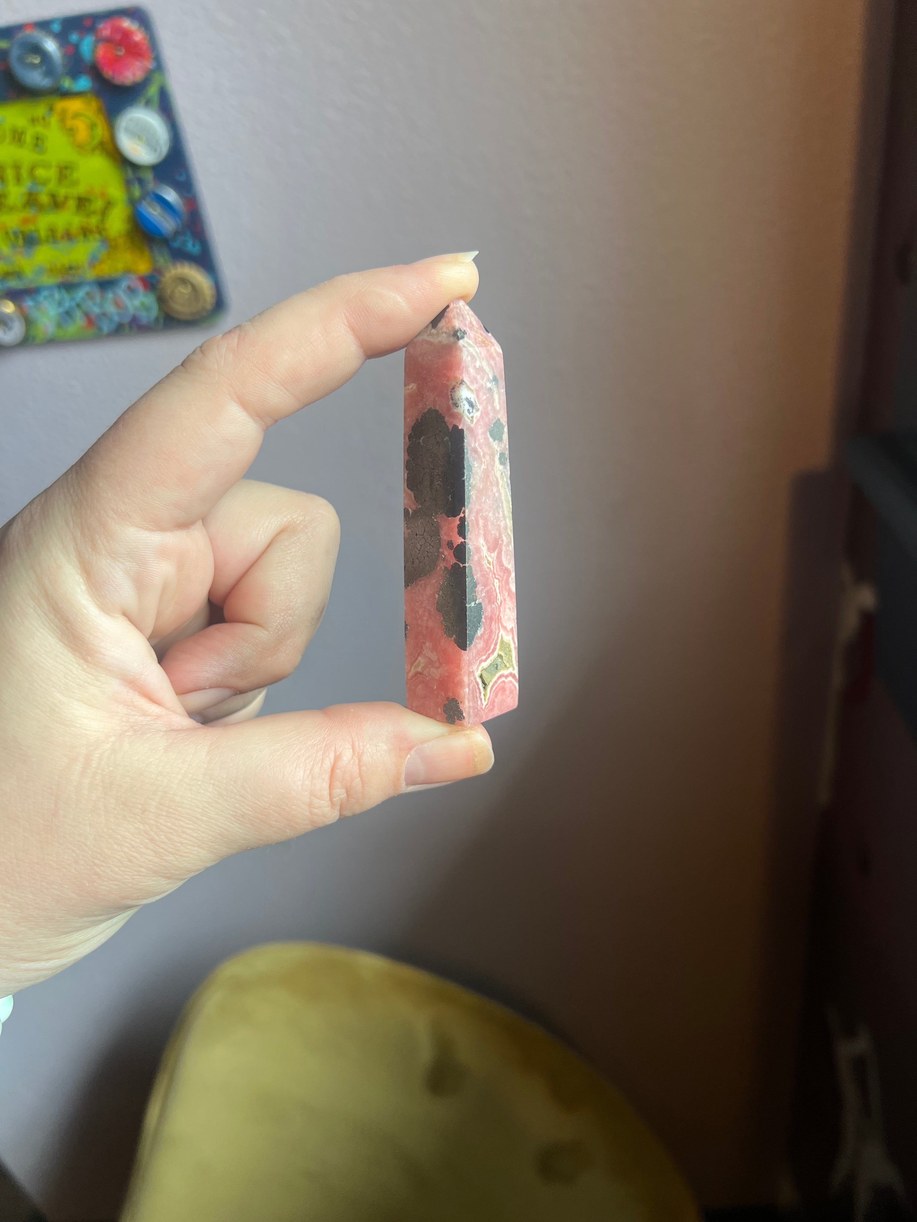 Natural Rhodochrosite Obelisk