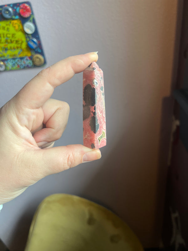 Natural Rhodochrosite Obelisk