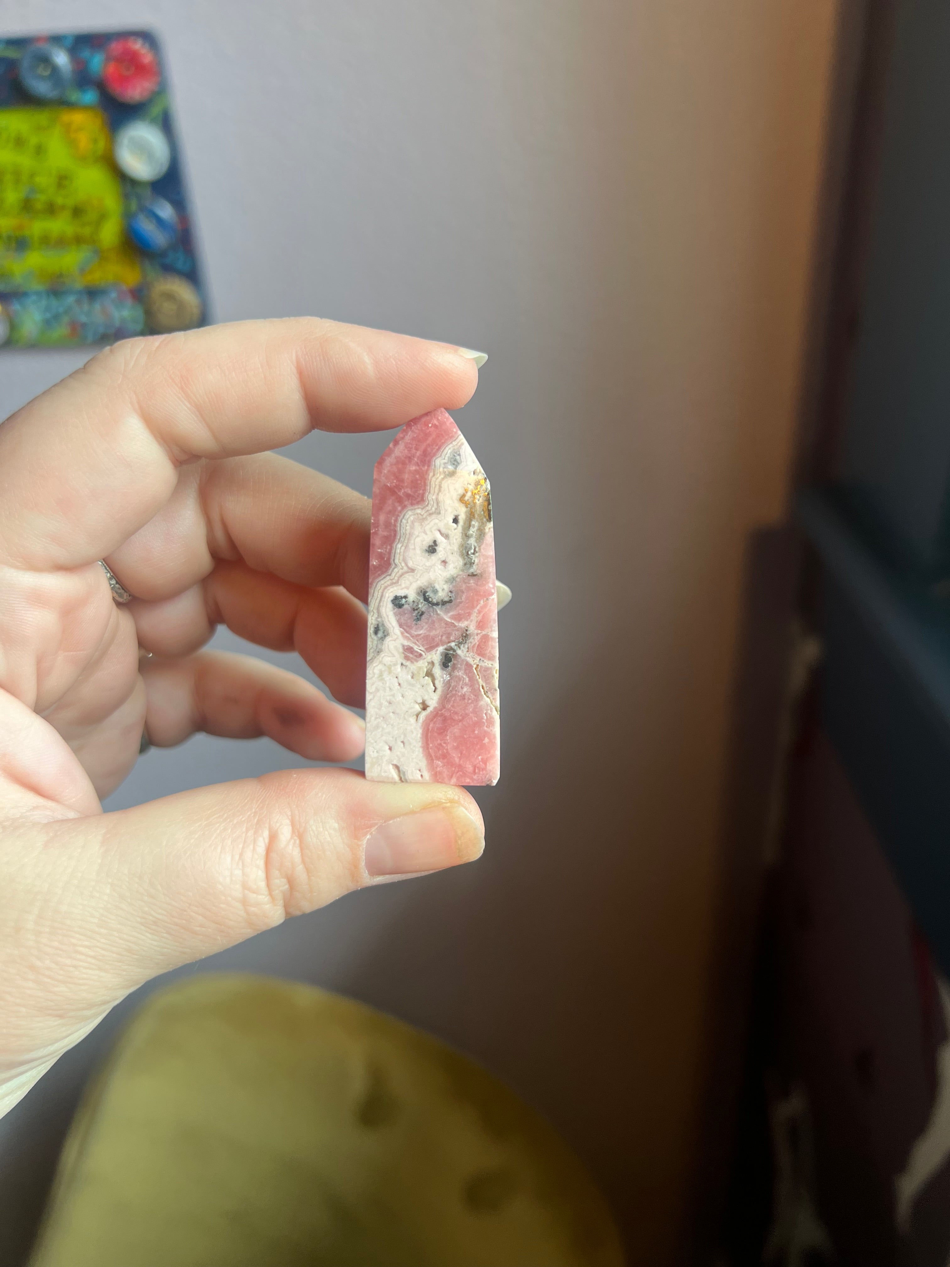 Natural Rhodochrosite Obelisk