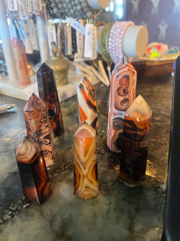 Natural Sardonyx Obelisks