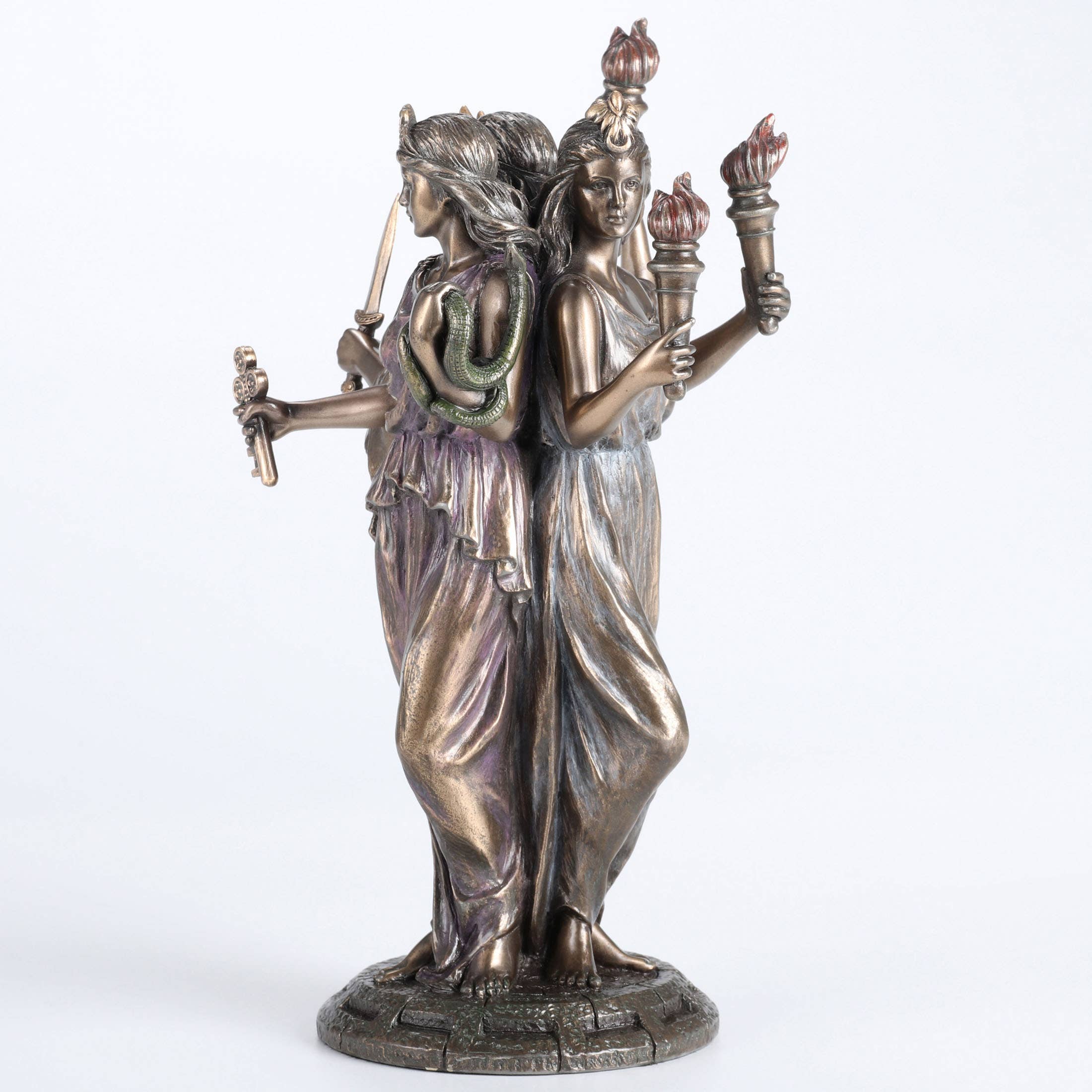 Bronze Hecate Triple Goddess
