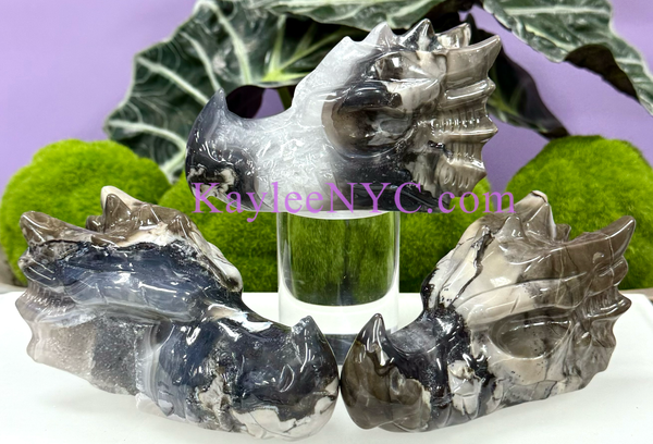 Volcano Agate Dragon Head