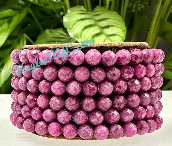 Ruby Faceted 5mm Stretch Bracelet