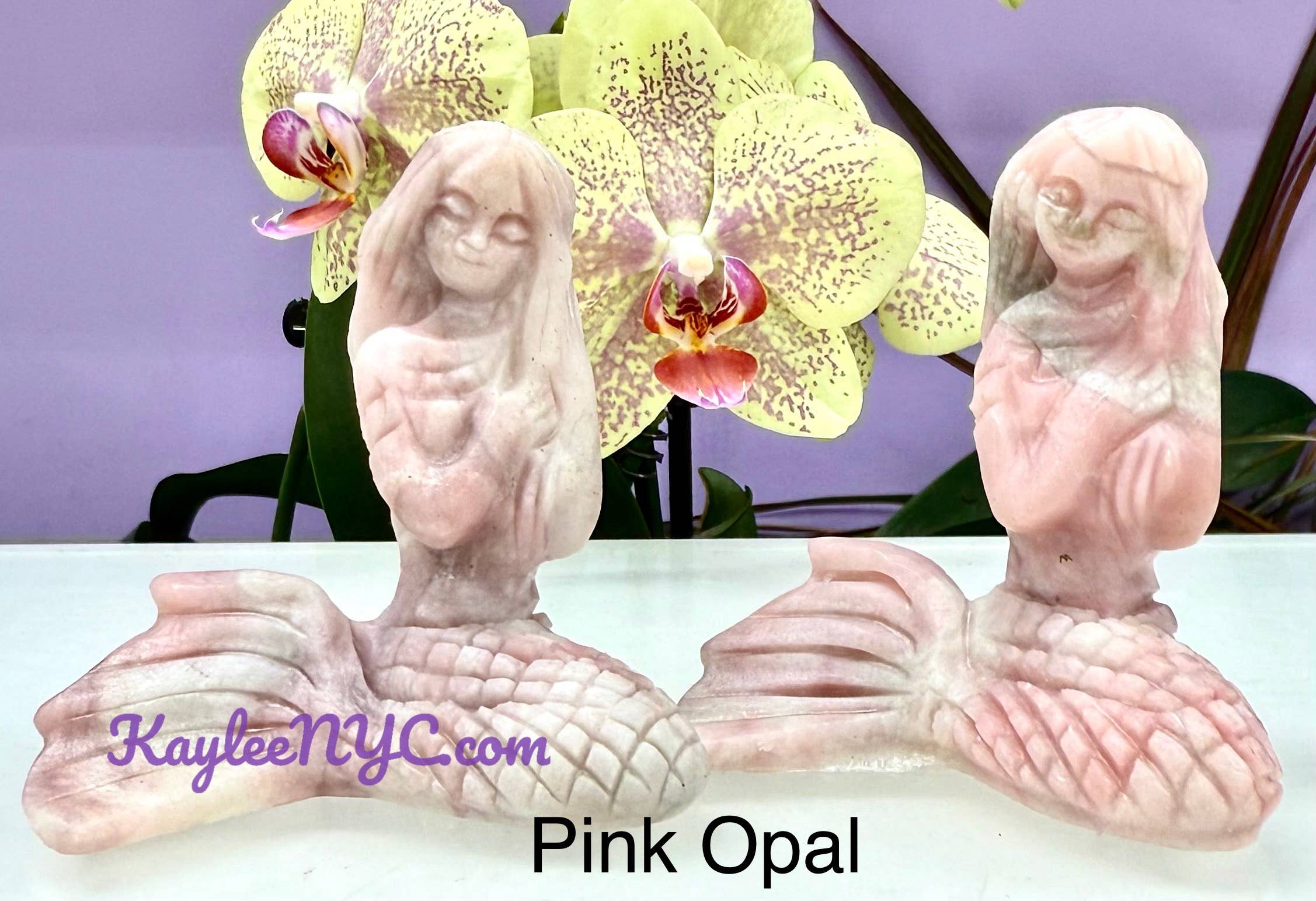 Pink Opal or Orange Calcite Mermaid