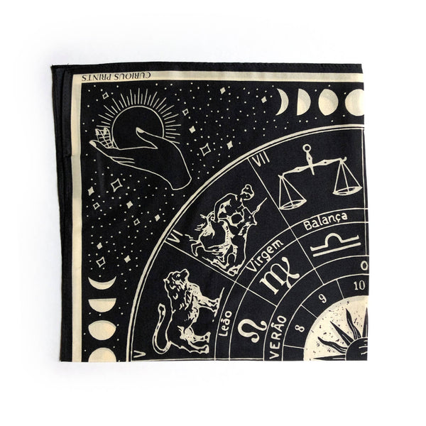 Zodiac Signs Astrology Silk Bandana - 17 x 17 Inches