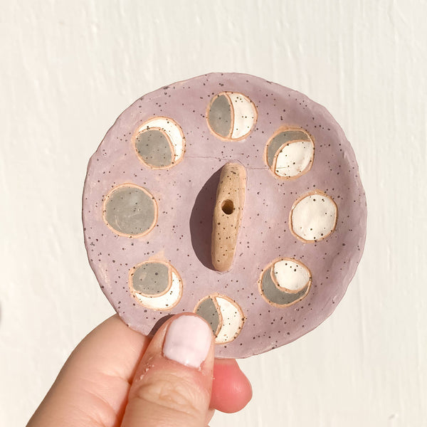 Moon Phases Incense Tray: Blue