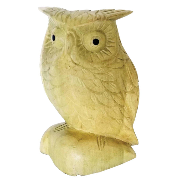 Wooden Owl Statue