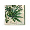 Botanical Cannabis Silk Bandana - 17 x 17 Inches