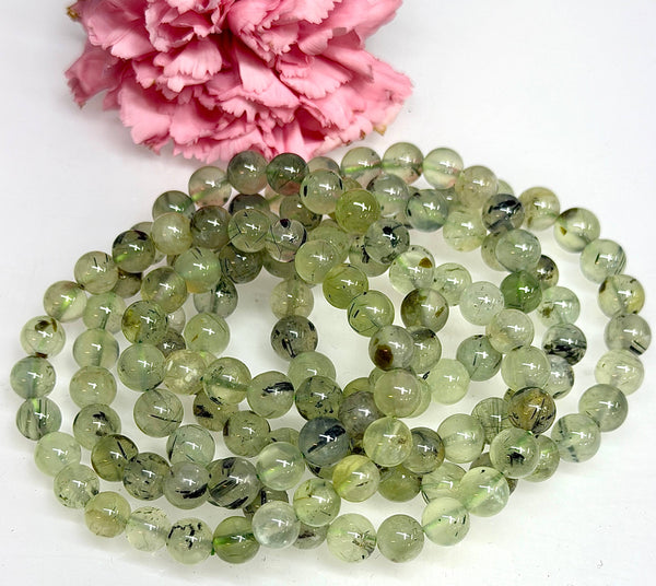 8mm Prehnite Bracelet