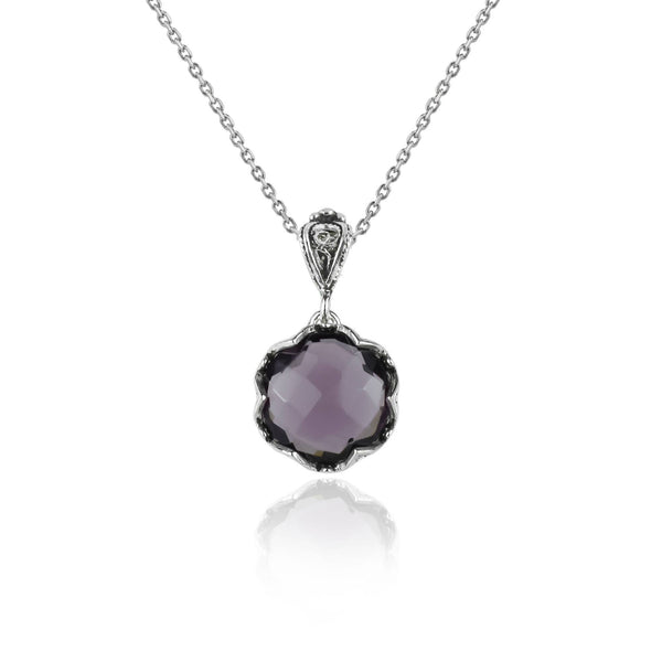 Amethyst & Sterling Silver Necklace