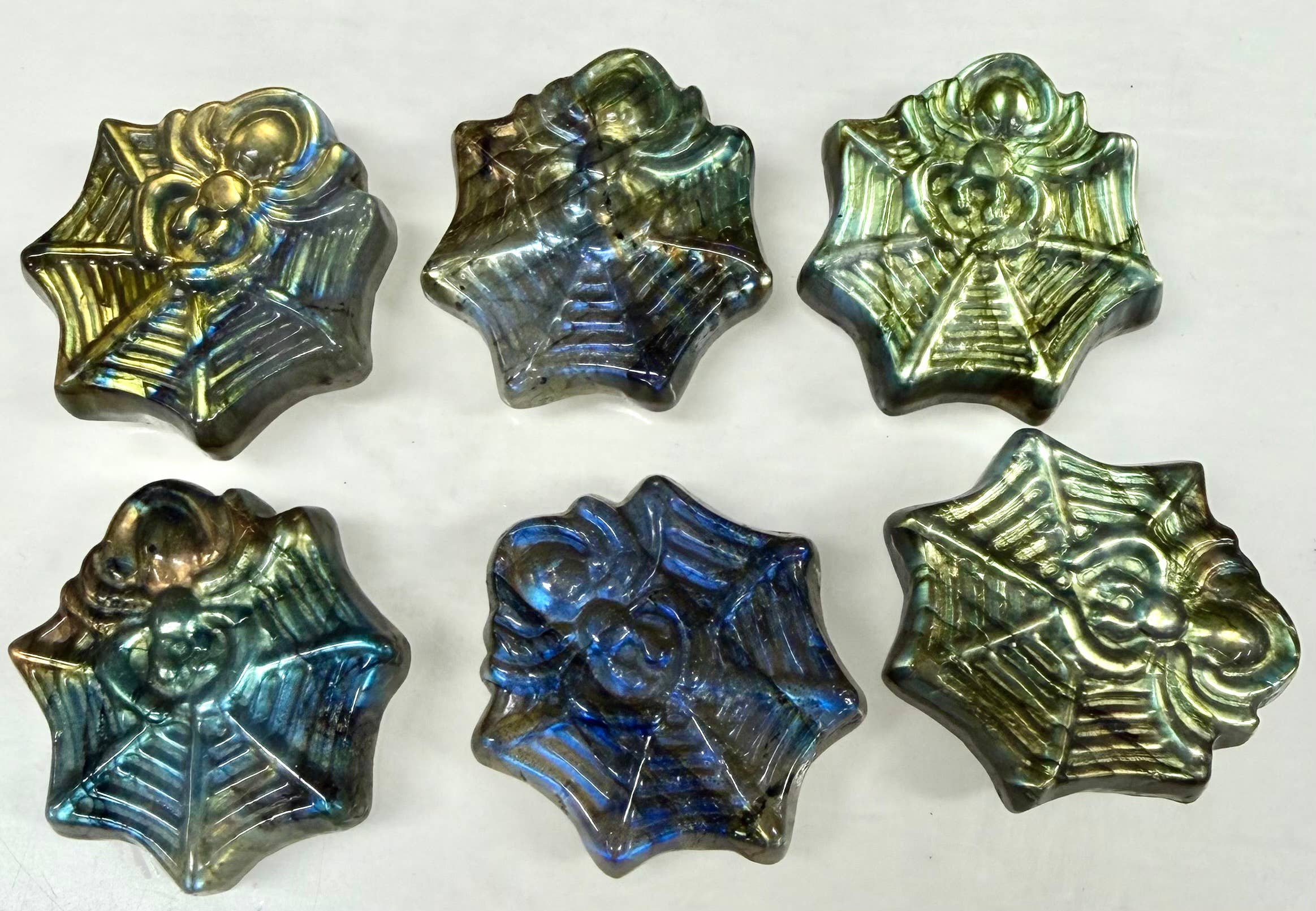 Labradorite Spider Carving