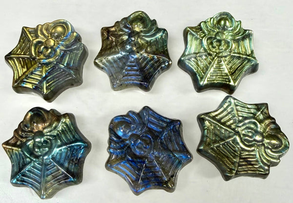 Labradorite Spider Carving
