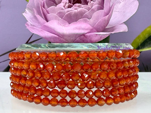 Faceted Carnelian Bracelet