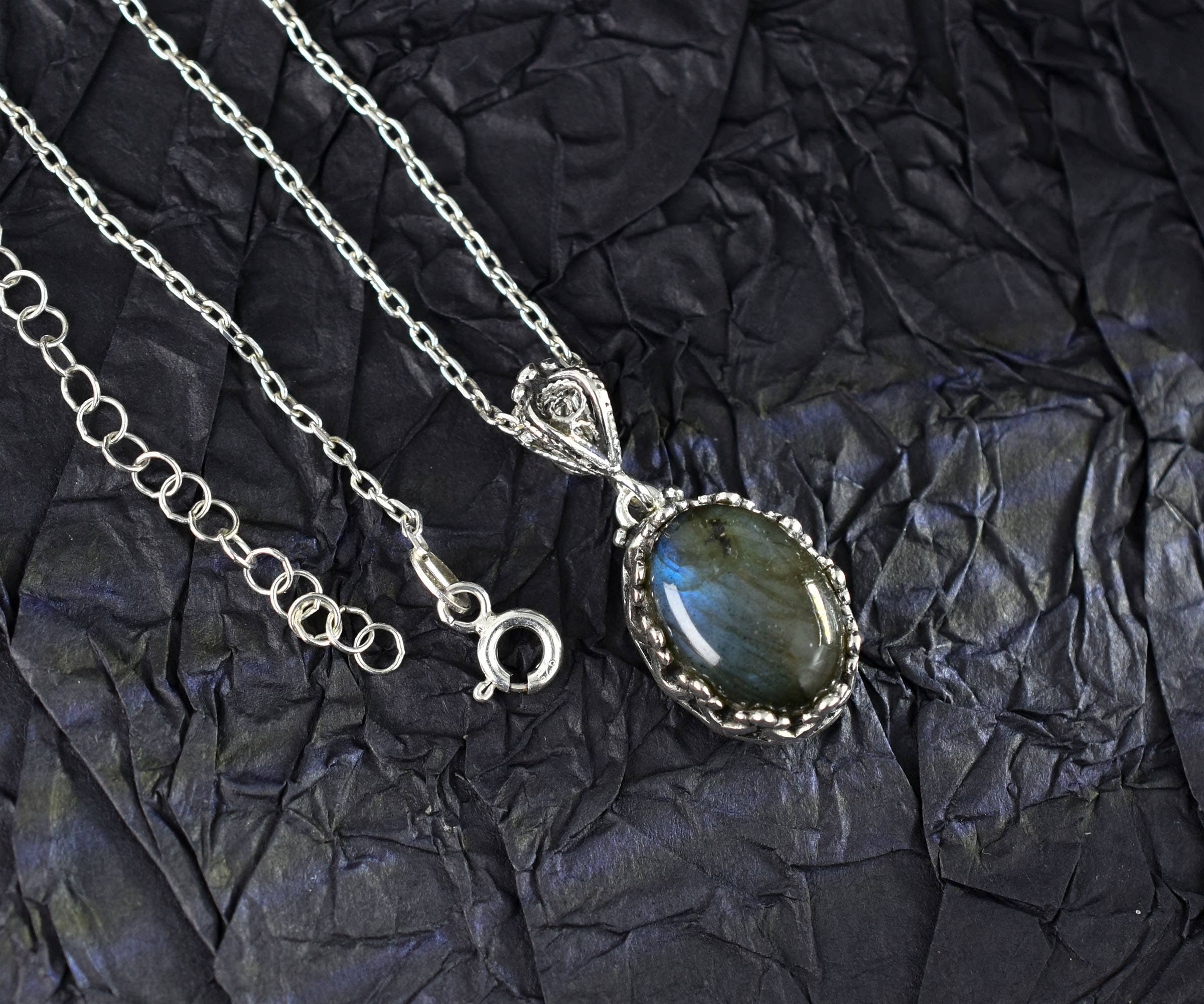 Labradorite & Sterling Silver Necklace