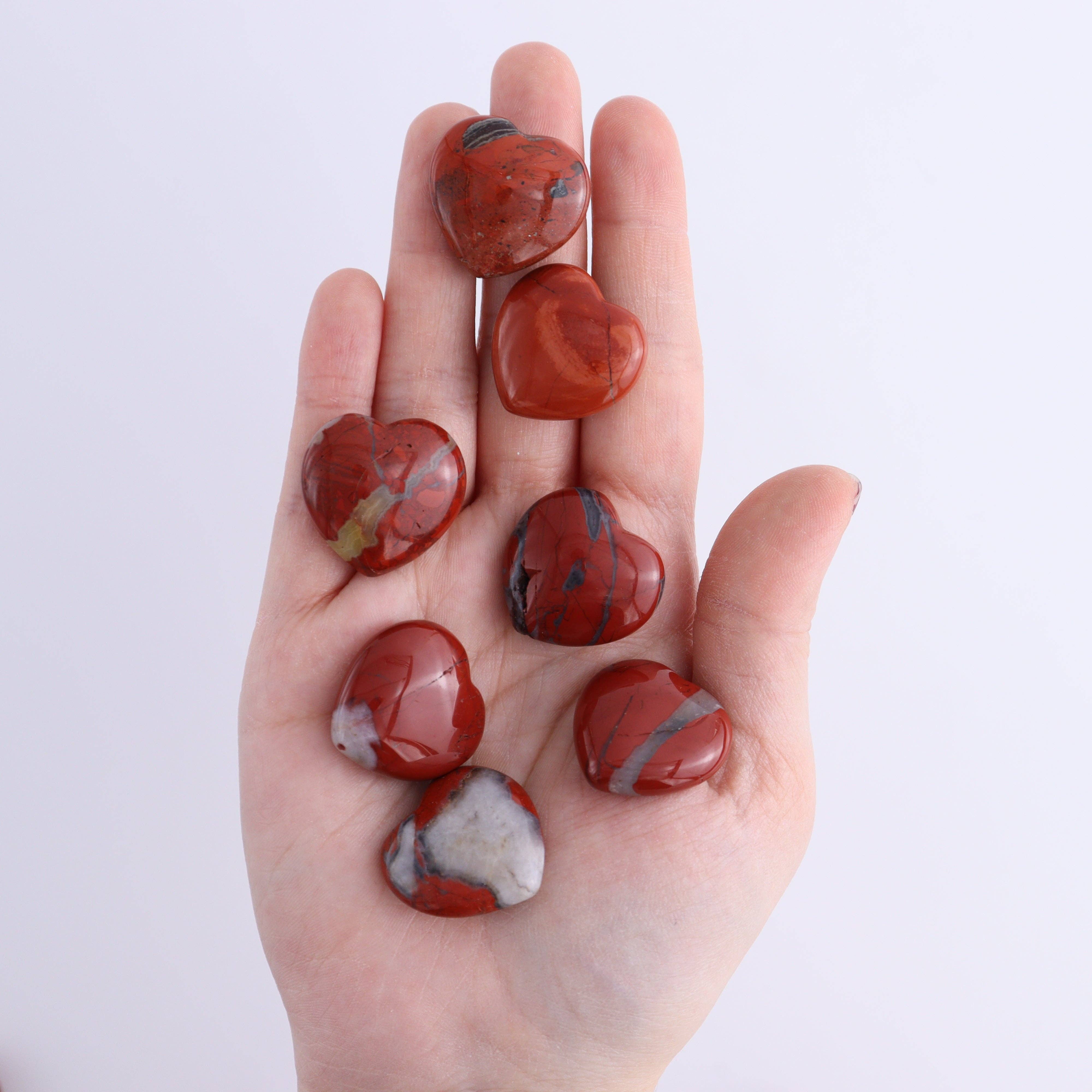 Mini Red Jasper Heart
