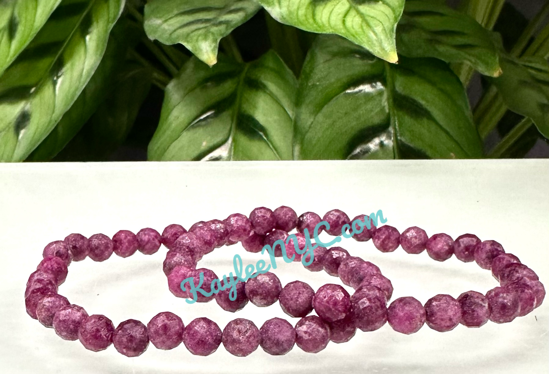 Ruby Faceted 5mm Stretch Bracelet