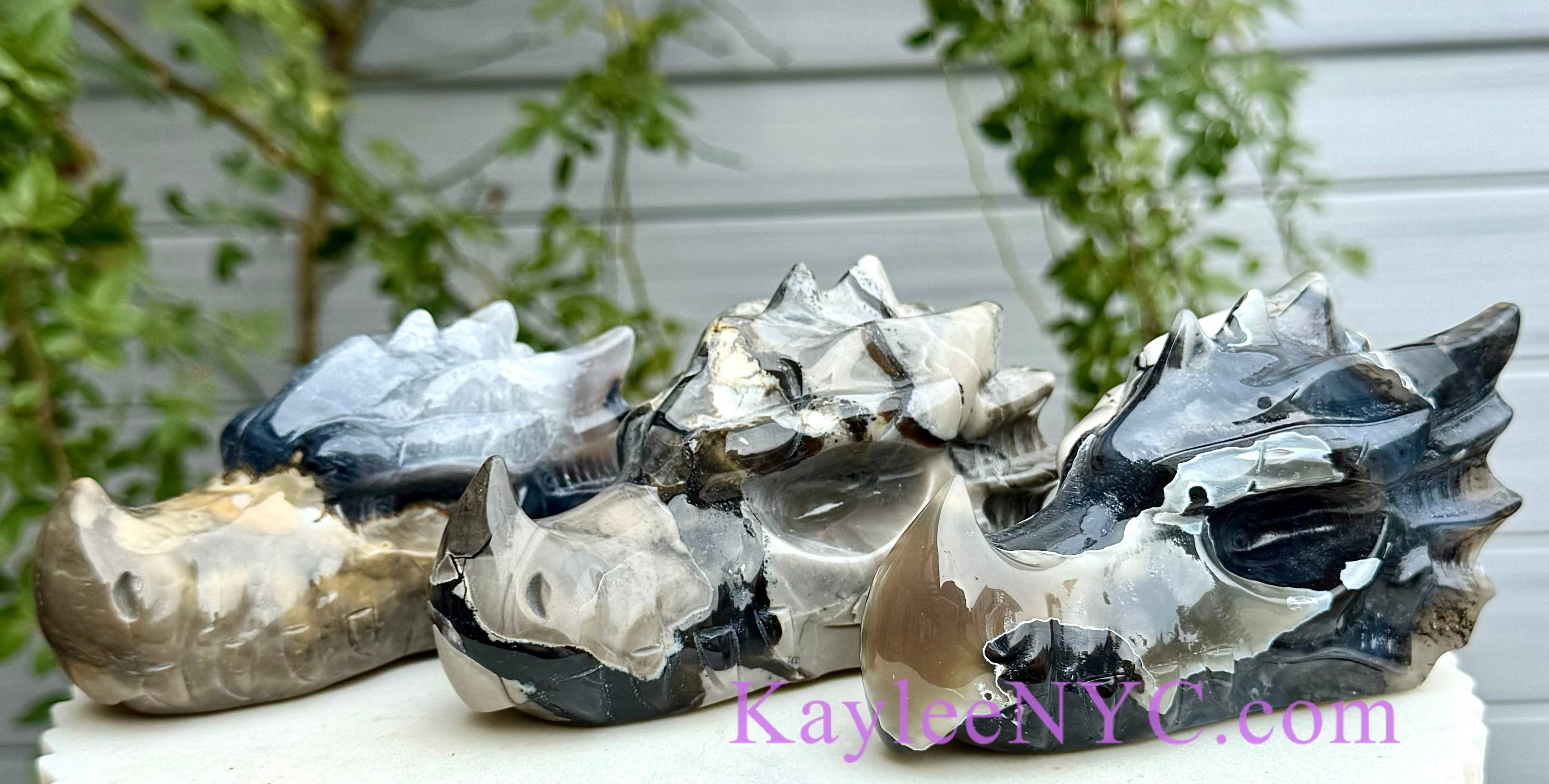 Volcano Agate Dragon Head