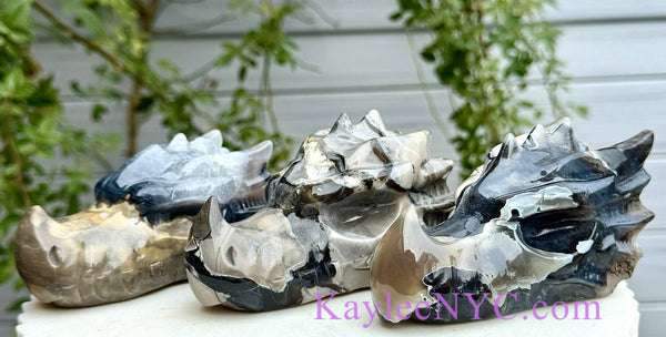 Volcano Agate Dragon Head