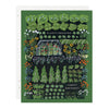 Greeting card with illustrations of a garden and greenhouse, featuring the text 'Always Growing' and 'Happy Birthday'.
