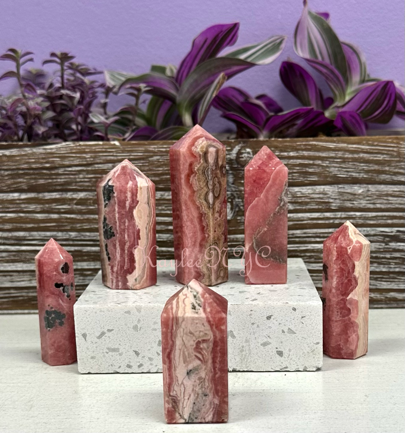Natural Rhodochrosite Obelisk