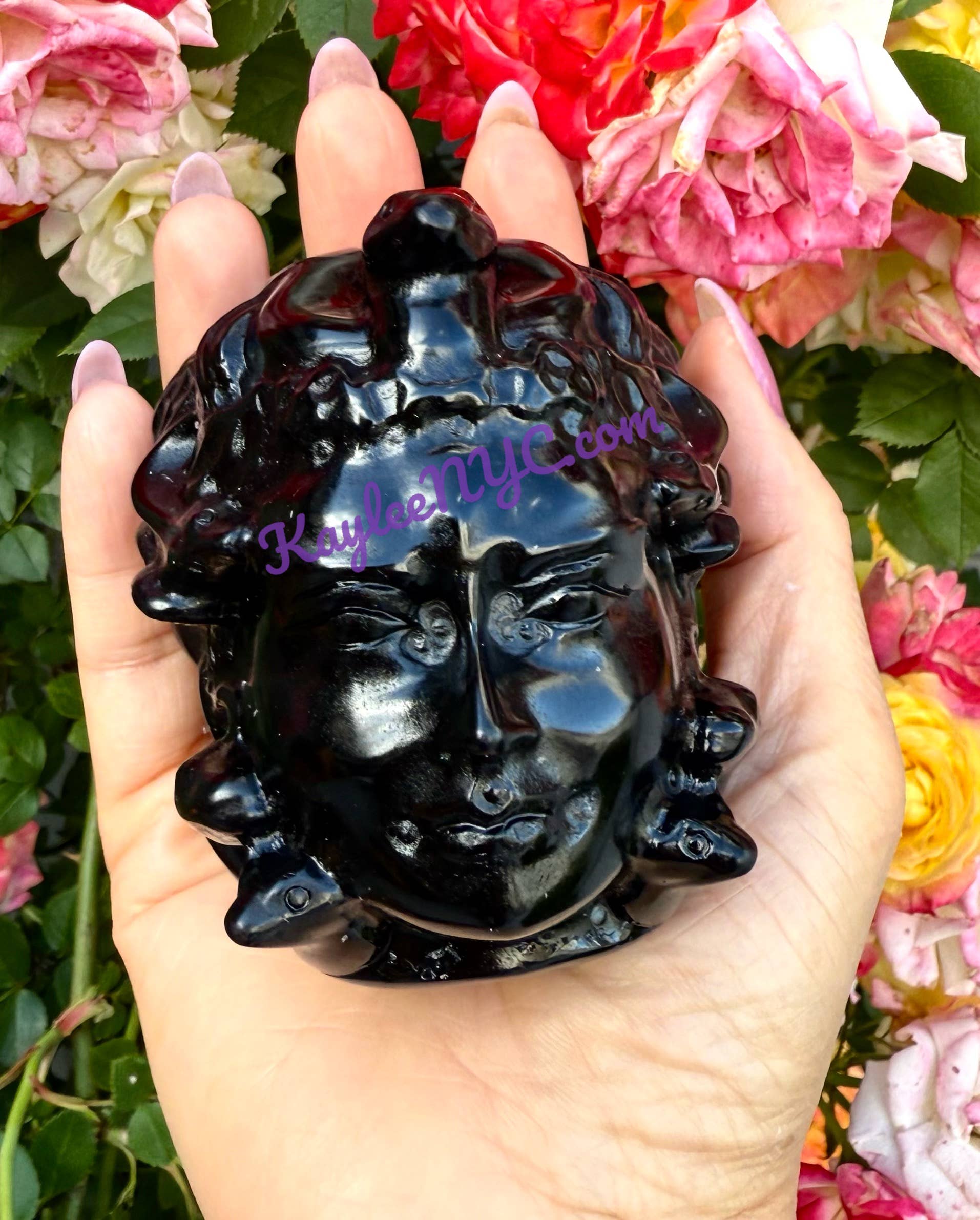 Obsidian Medusa Head