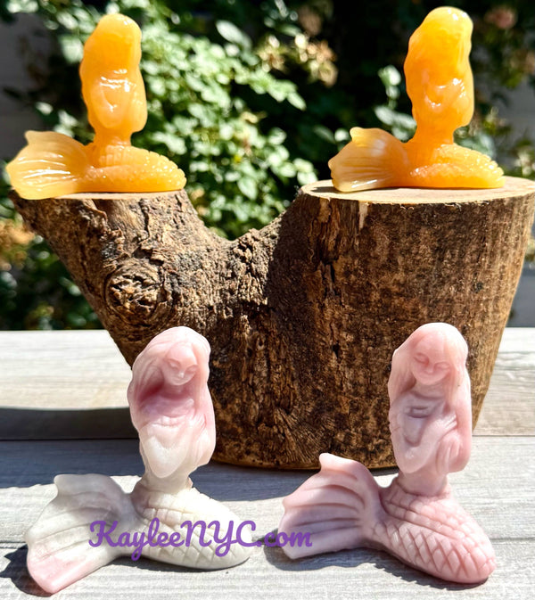 Pink Opal or Orange Calcite Mermaid