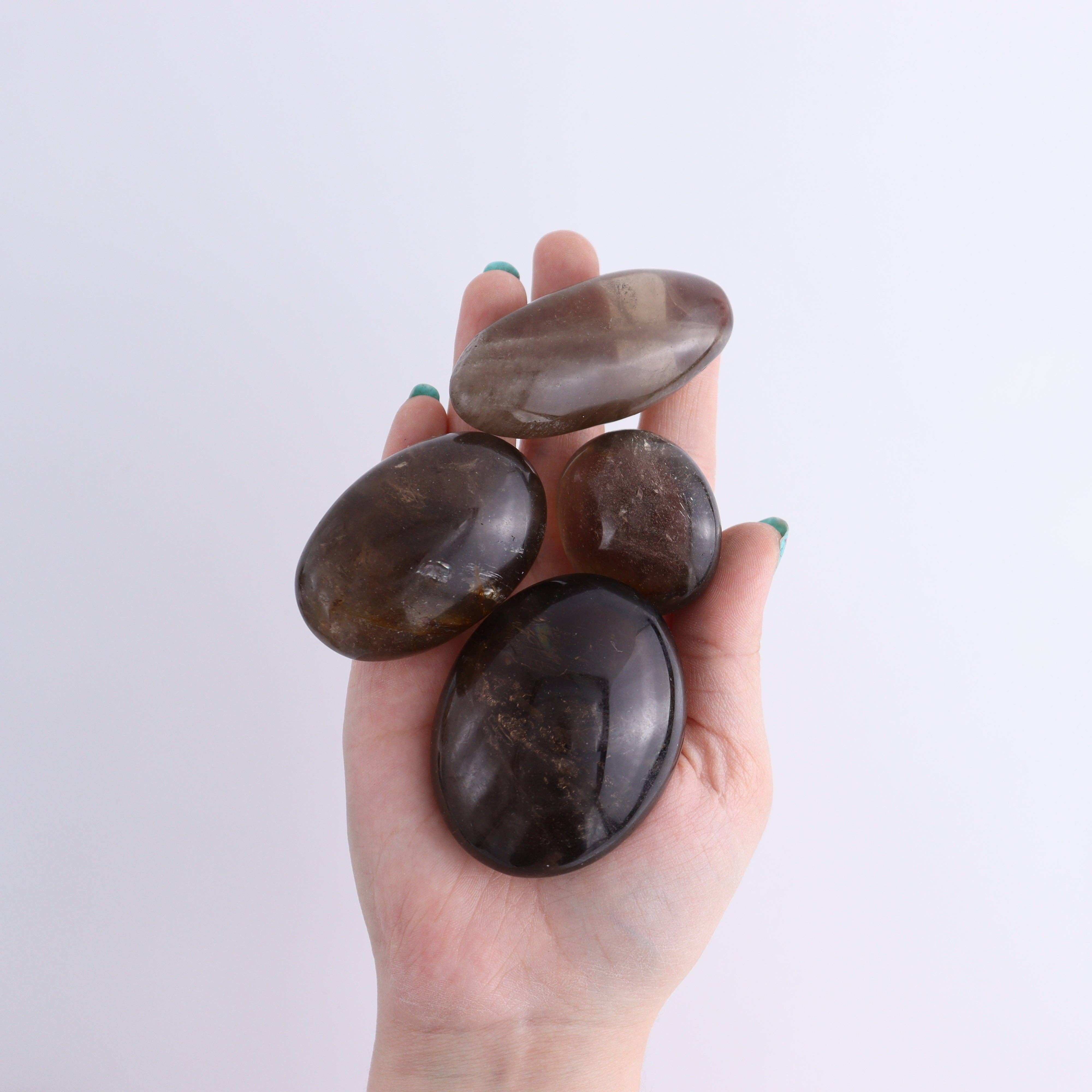 Smoky Quartz Palm Stone
