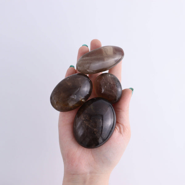 Smoky Quartz Palm Stone