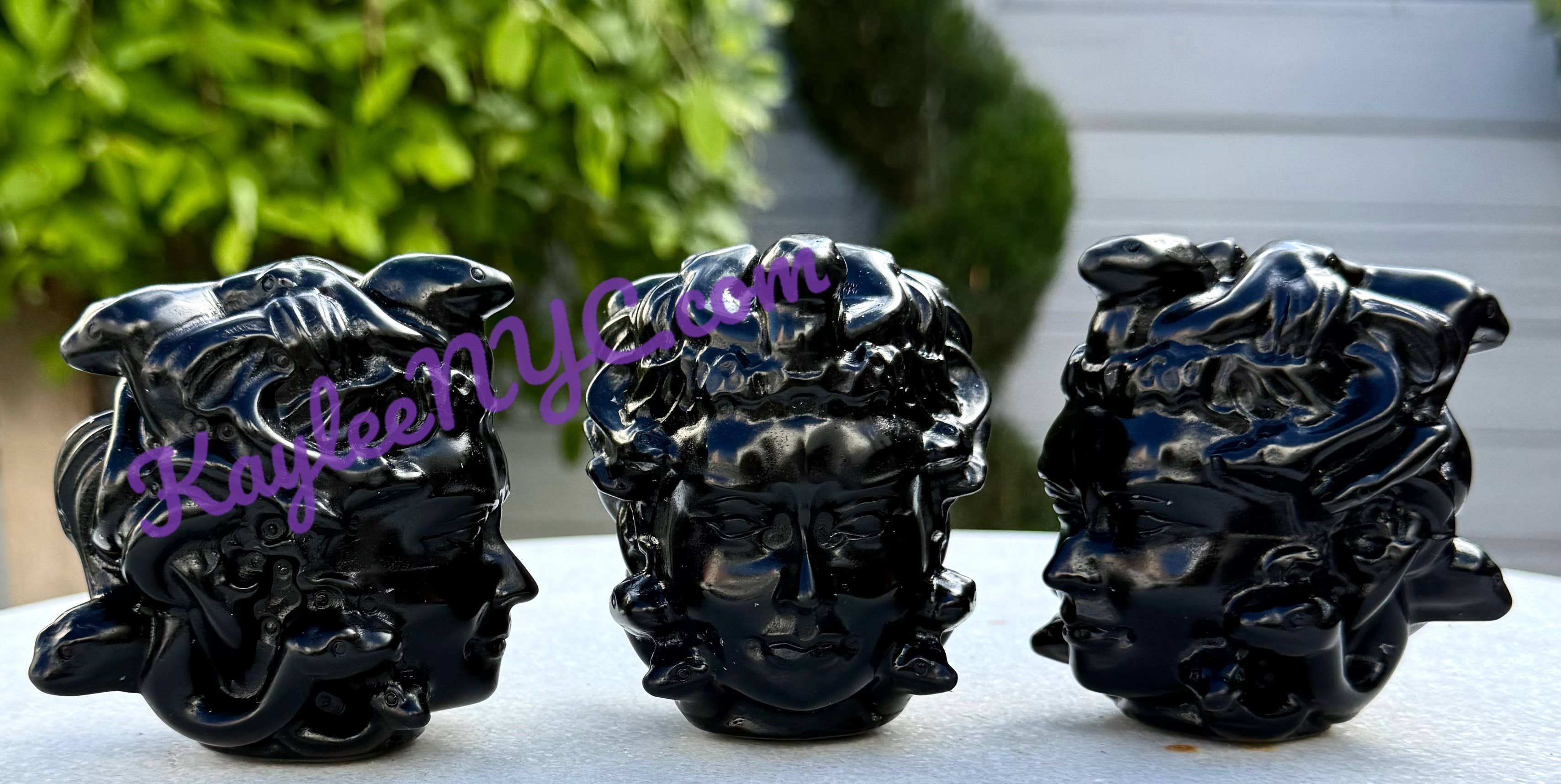 Obsidian Medusa Head