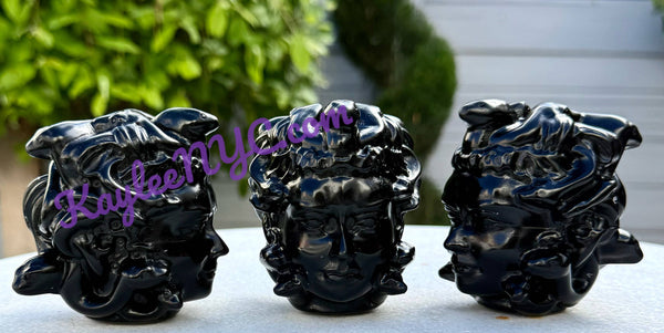 Obsidian Medusa Head